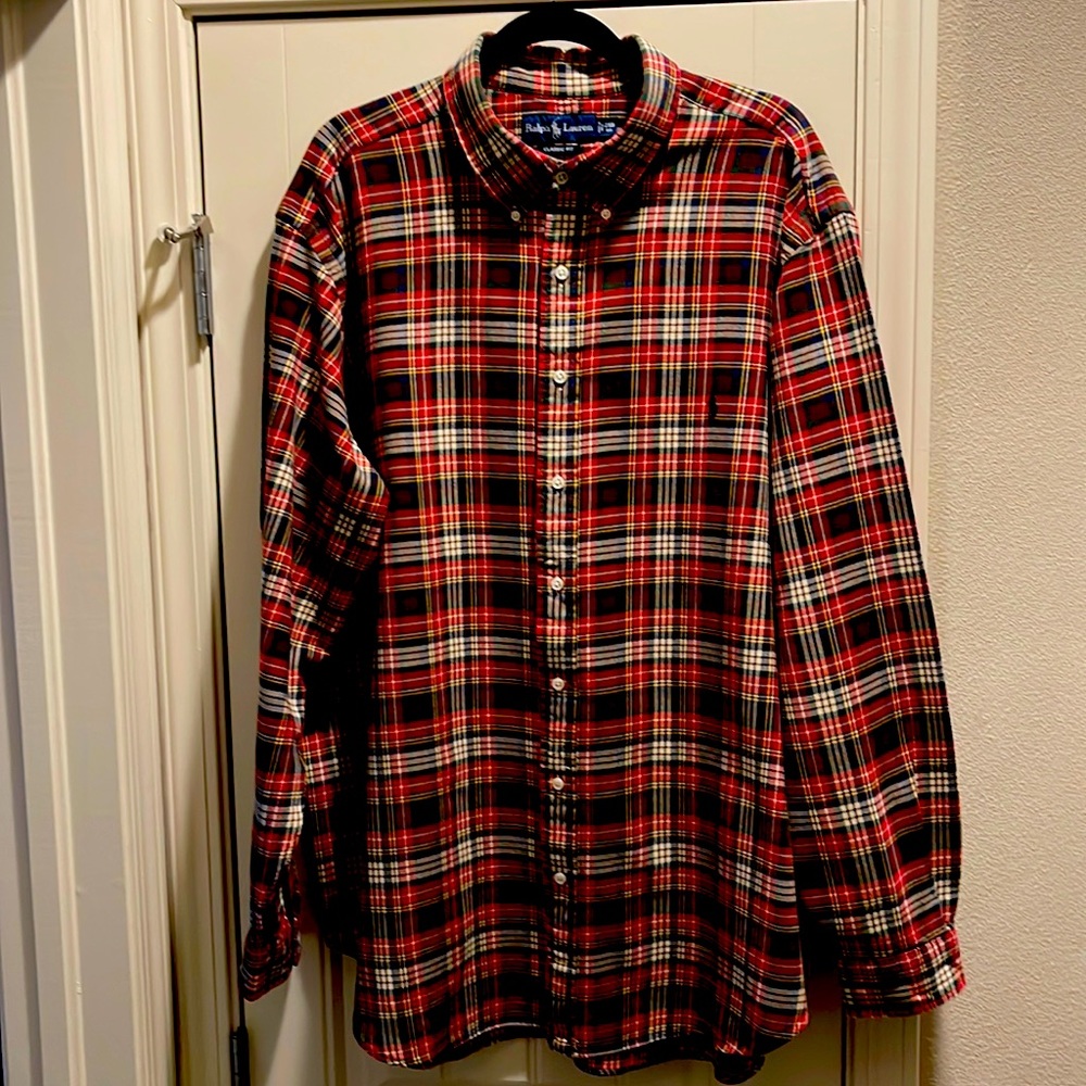 Mens Ralph Lauren long sleeve button up shirt! 2XB. Like new! Big & Tall